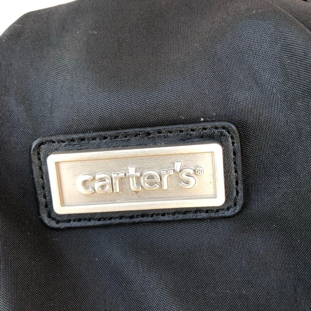 Carter's Nylon Black Multi Pocket Large Size Shoulder Diaper Bag & Changing Pad - Picture 14 of 16
